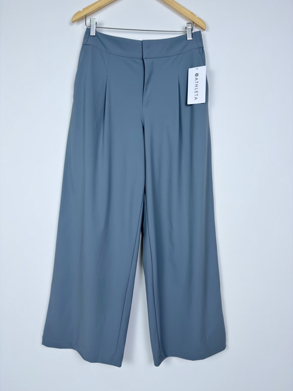 NWT Athleta Pinnacle Trouser Wide Leg Pants Blue Size 10